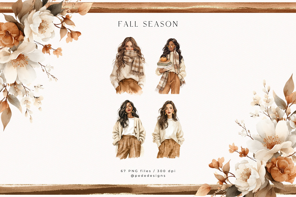 Fall Season Collection, a Seasonal Illustration by PeDe Designs (Photo 3 of 32)