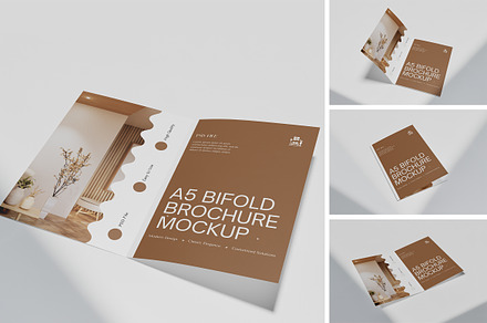 A5 Bifold Brochure Mockup, a Books & Magazine Mockup by xavier_studio