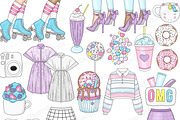 Sweet Girl Clipart, an Object Illustration by GlamArtZhanna (Thumbnail 2 of 3)