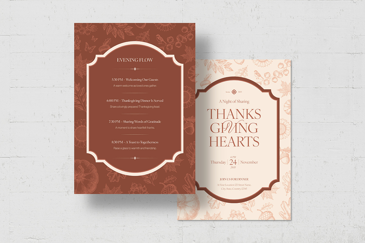 Thanksgiving Invite Template, a Flyer Template by BrandPacks (Photo 4 of 5)