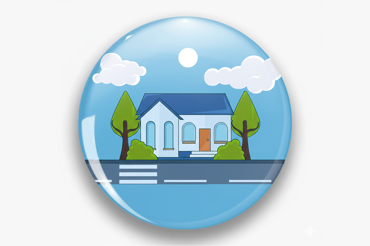 Residential Building landscaped, a Decorative Illustration by zyxroun shop (Photo 2 of 3)