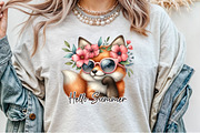 Hello Summer Fox Sublimation PNG, an Illustration by Sublimation Artist (Thumbnail 5 of 9)