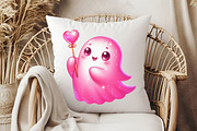 Charm Pink Halloween Clipart Bundle, an Illustration by RobertsArt (Thumbnail 6 of 7)