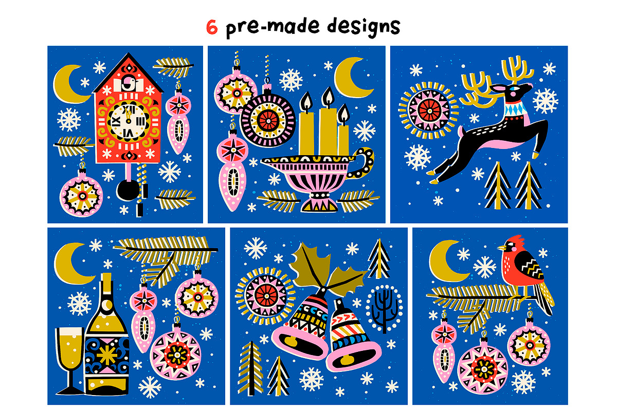 WINTER is coming | graphics set, a Decorative Illustration by Nastya Tkachova (Photo 3 of 6)