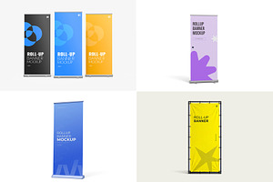 Roll-Up Banner Display Mockup Bundle, an Advertising Mockup by graphypix