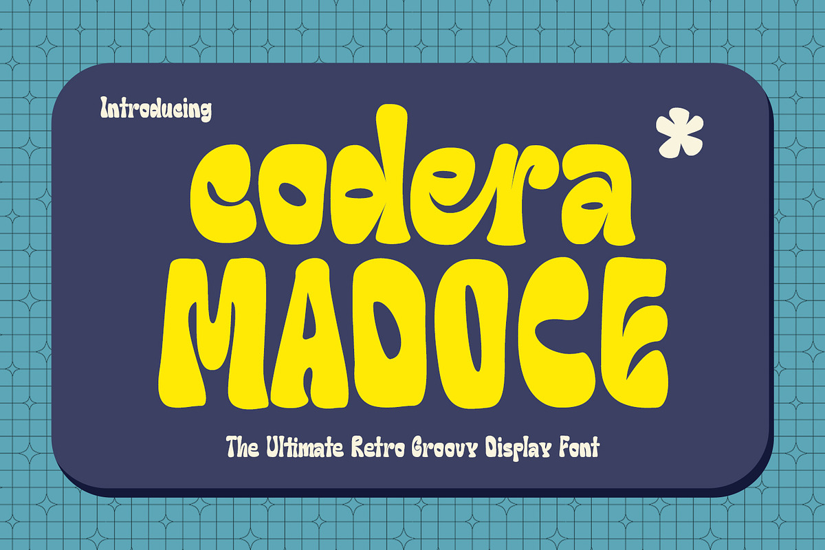 Codera Madoce Retro Groovy Display, a Sans Serif Font by Maulana Creative (Photo 1 of 7)