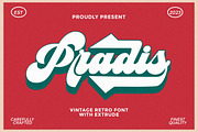 Vintage Retro Font - Pradis, a Script Font by Letter Fresh (Thumbnail 1 of 10)
