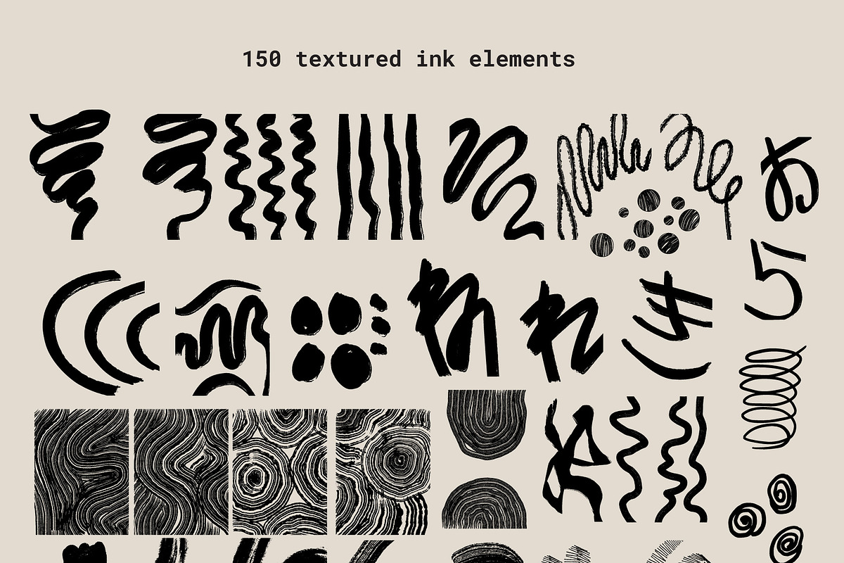 Mokume - ink textured brushwork, an Object Graphic by Elena Choo (Photo 3 of 11)
