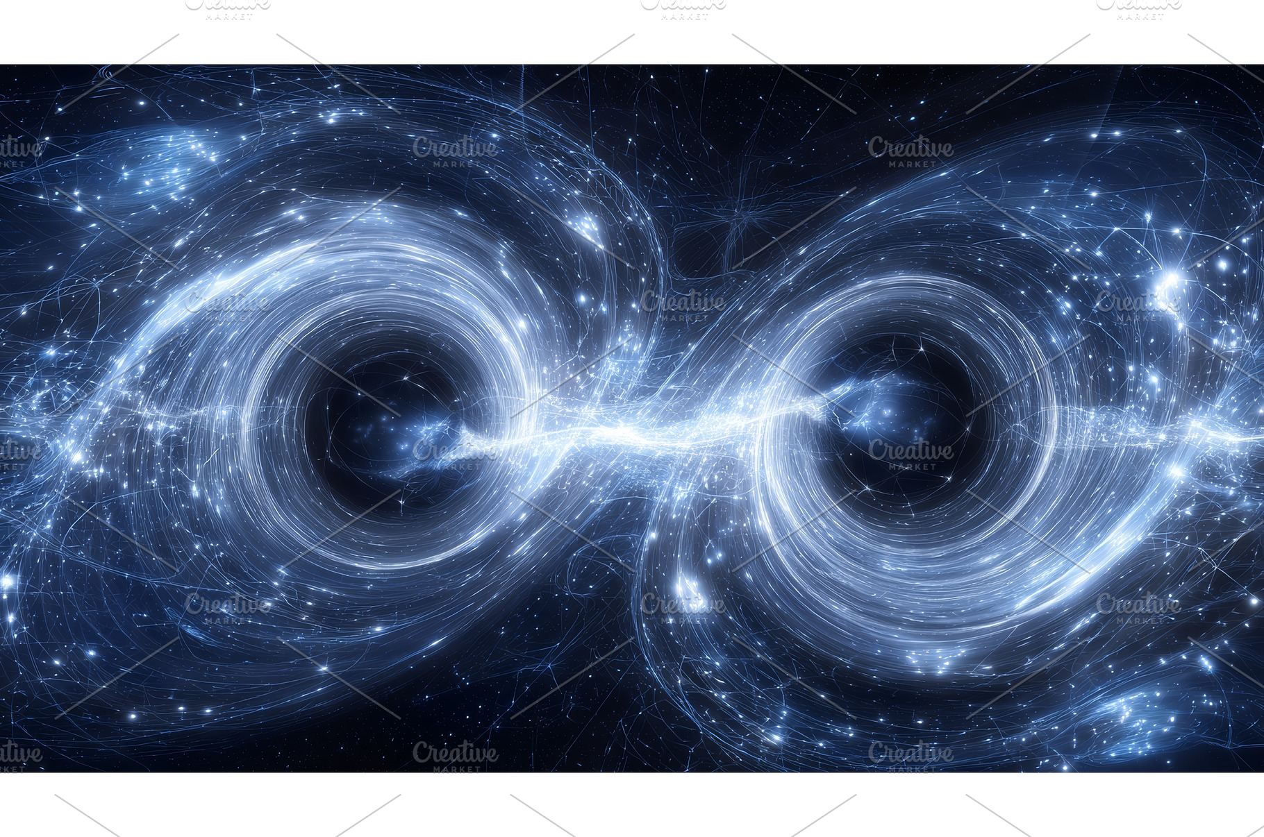 Galactic and Stellar Forces Interact, an Abstract Photo by ZinetroN