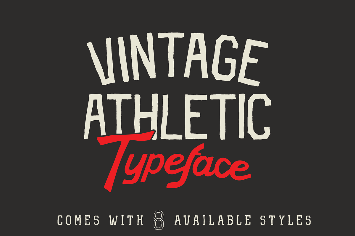 Vintage Athletic Bundle + Fonts, a Branding & Logo Template by Millieangelo (Photo 4 of 12)