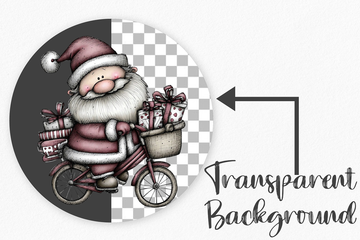 Christmas Retro Santa Clipart Bundle, an Illustration by Canvas Craft (Photo 2 of 7)