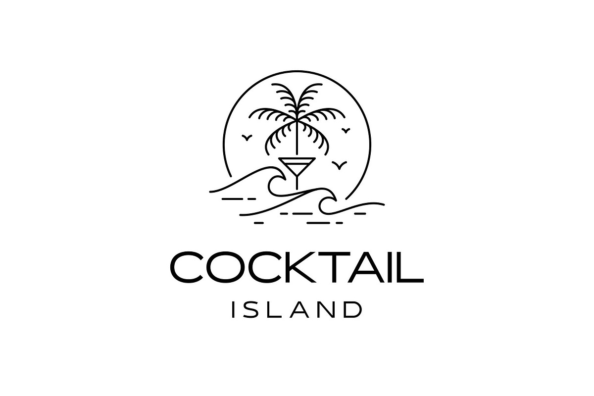 Cocktail Bar Island Logo, a Branding & Logo Template by Buqancreative (Photo 4 of 4)