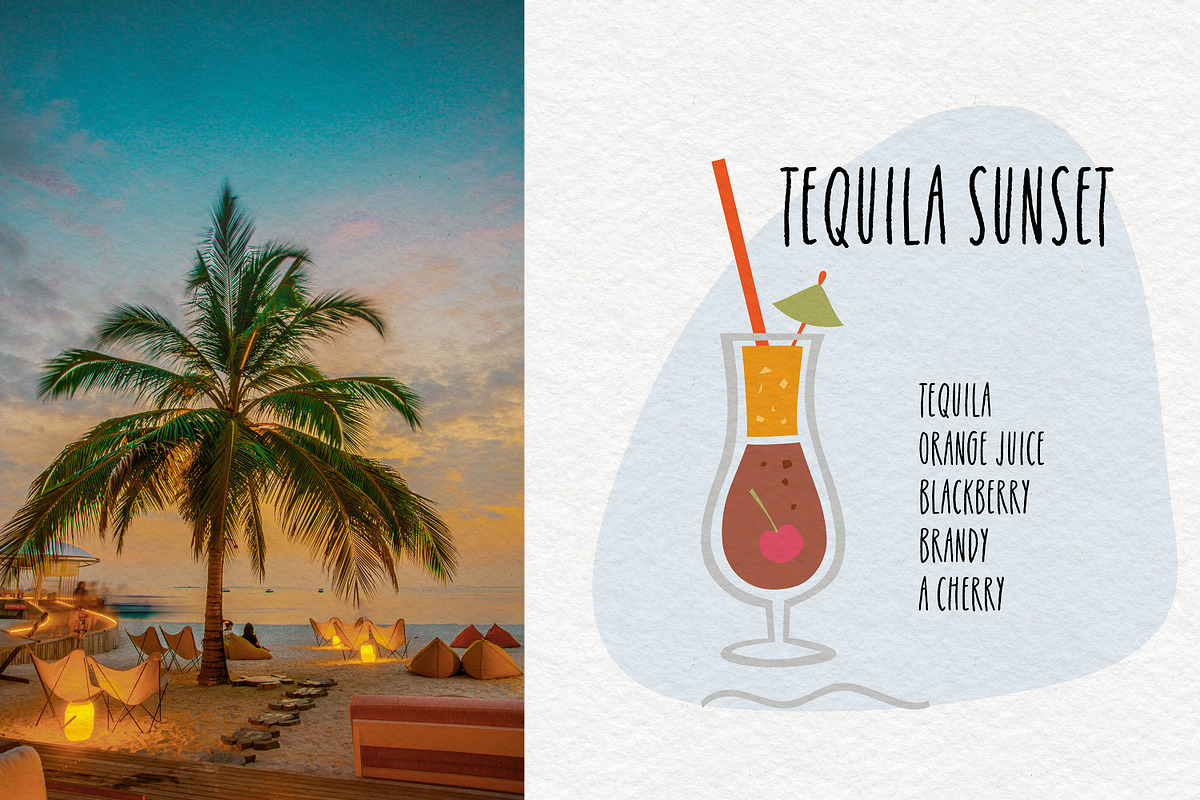 Cocktails Cute Drinks Collection, a Decorative Illustration by Naty Art (Photo 2 of 12)