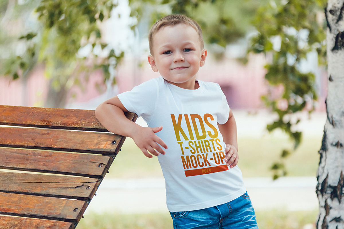 Kids T-Shirt Mock-Up Vol 4, a Shirt Mockup by Freeman Studio (Photo 9 of 14)