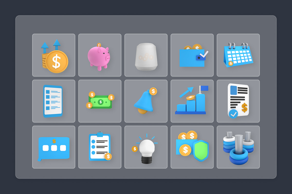 Smart Money Habits 3D Finance Icons, a Finance Illustration by twinstd (Photo 6 of 6)