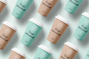 Big Paper Cups Mockup