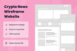 Crypto News Wireframe Website
