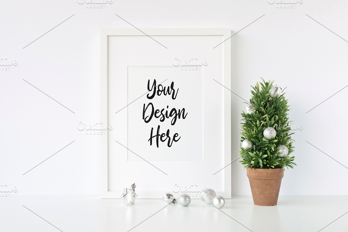 Christmas Scandinavian Mockup Bundle, a Print Template by Yuri-U (Photo 12 of 32)