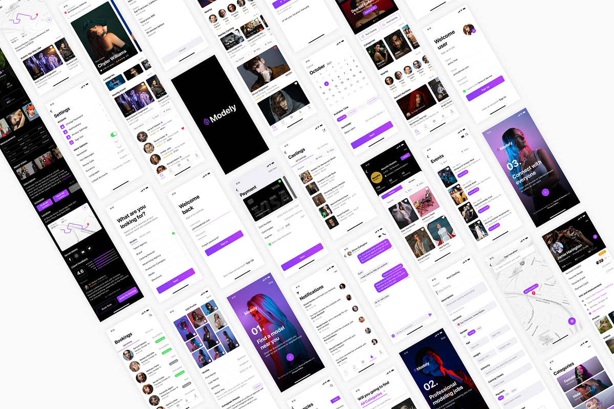 Model Agency & Casting App, an UI Kit Template by flr.24 (Photo 2 of 2)