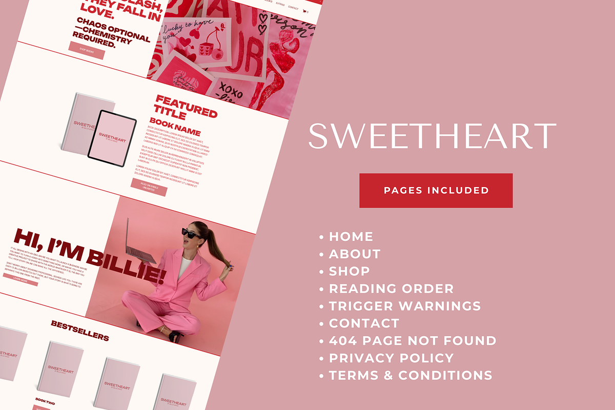 Squarespace Author Website Template, a Squarespace Template by Billie Grace Studio (Photo 3 of 8)