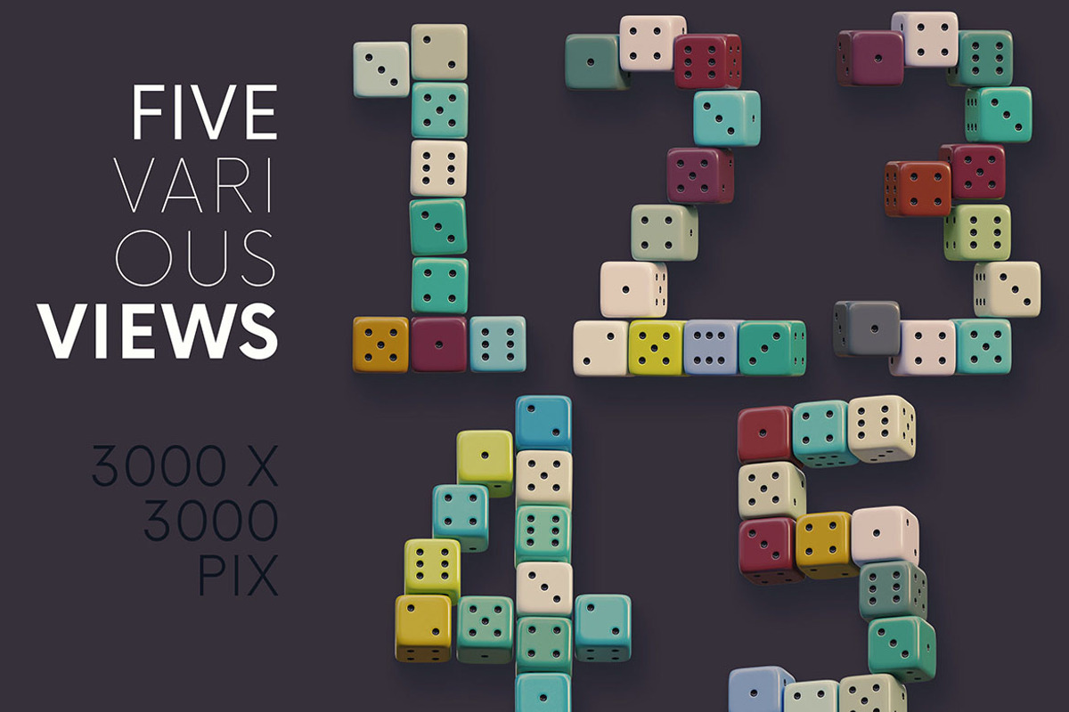 Dice - PNG Alphabet, an Object Graphic by MIIM (Photo 3 of 4)