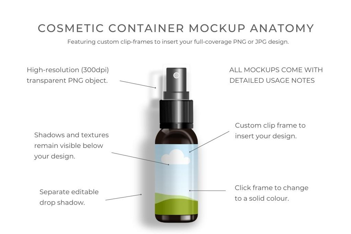 Cosmetic Containers 1, Canva Mockups, a Cups & Container Mockup by Mockup Scene (Photo 2 of 23)