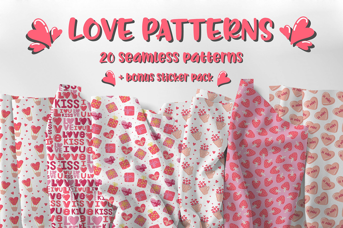 Love patterns, a Pattern Graphic by ananastya (Photo 1 of 15)