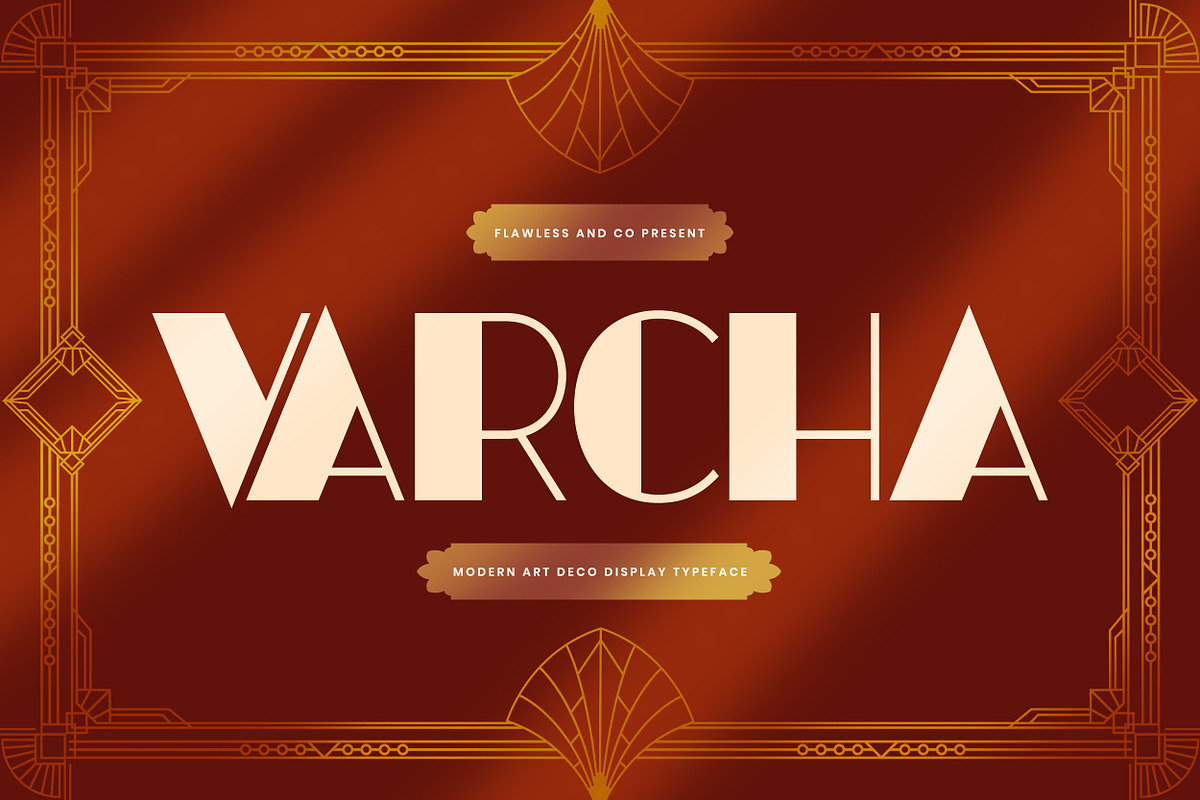 Varcha - Modern Display Font, a Font by Flawless And Co (Photo 1 of 10)