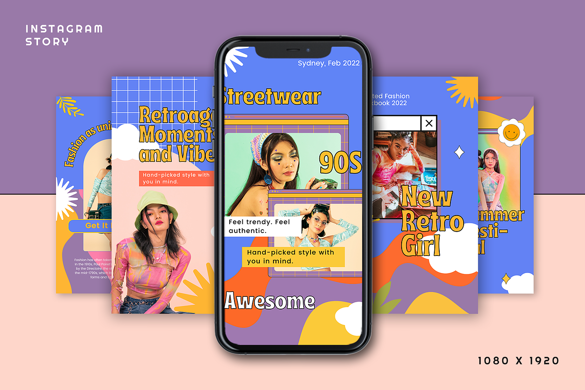 DRANA Canva Retro Instagram Template, a Social Media Template by ...