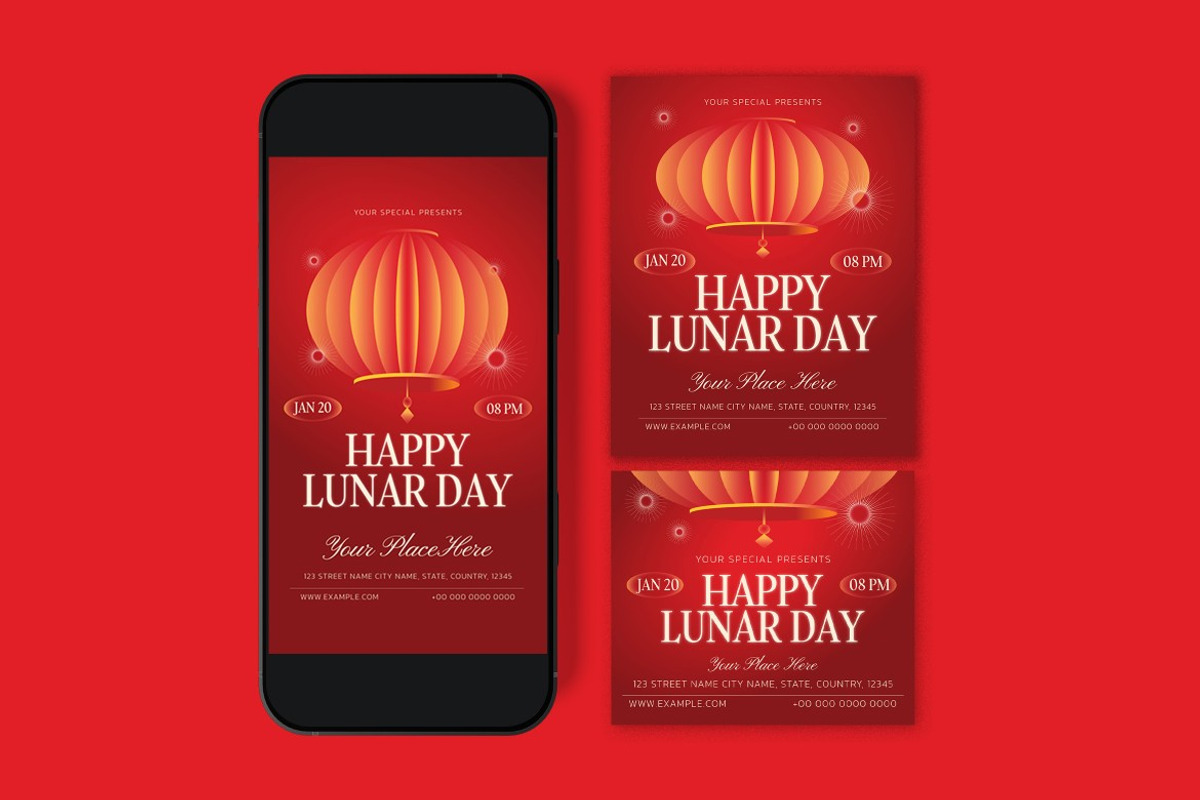 Happy Lunar Day Flyer preview 3