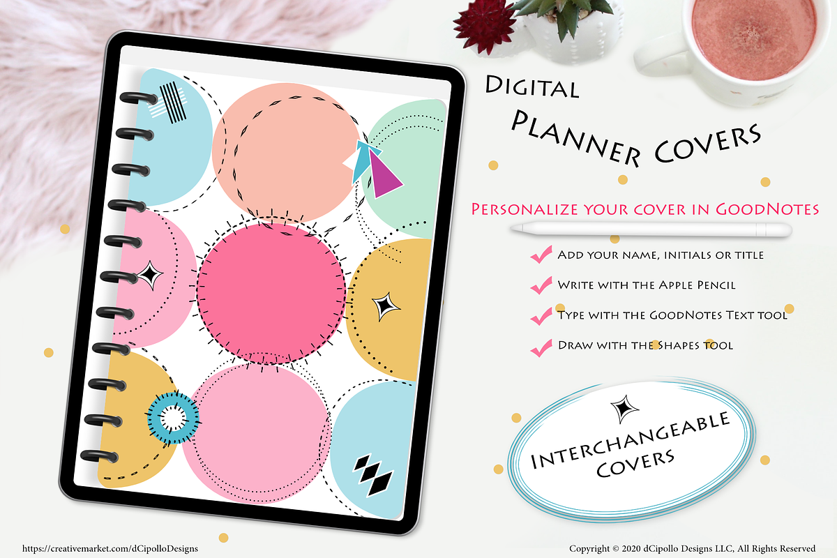 Inspire Digital Planner Covers, a Stationery Template by dCipollo Designs (Photo 5 of 6)