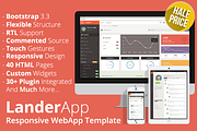 LanderApp - Responsive WebApp, a Bootstrap Template by Optimistic Designs (Thumbnail 1 of 5)