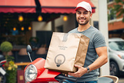 Restaurant Delivery Paper Bag Mockup, a Product Mockup by rebrandy (Thumbnail 4 of 8)