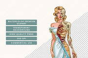 Vintage Zombie Women Clipart, a Person Illustration by BusyDaydesign (Thumbnail 7 of 9)