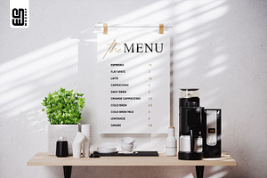 Hanging Menu Board Mockup