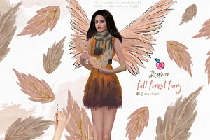 Fall Forest Fairy, Autumn Art 048