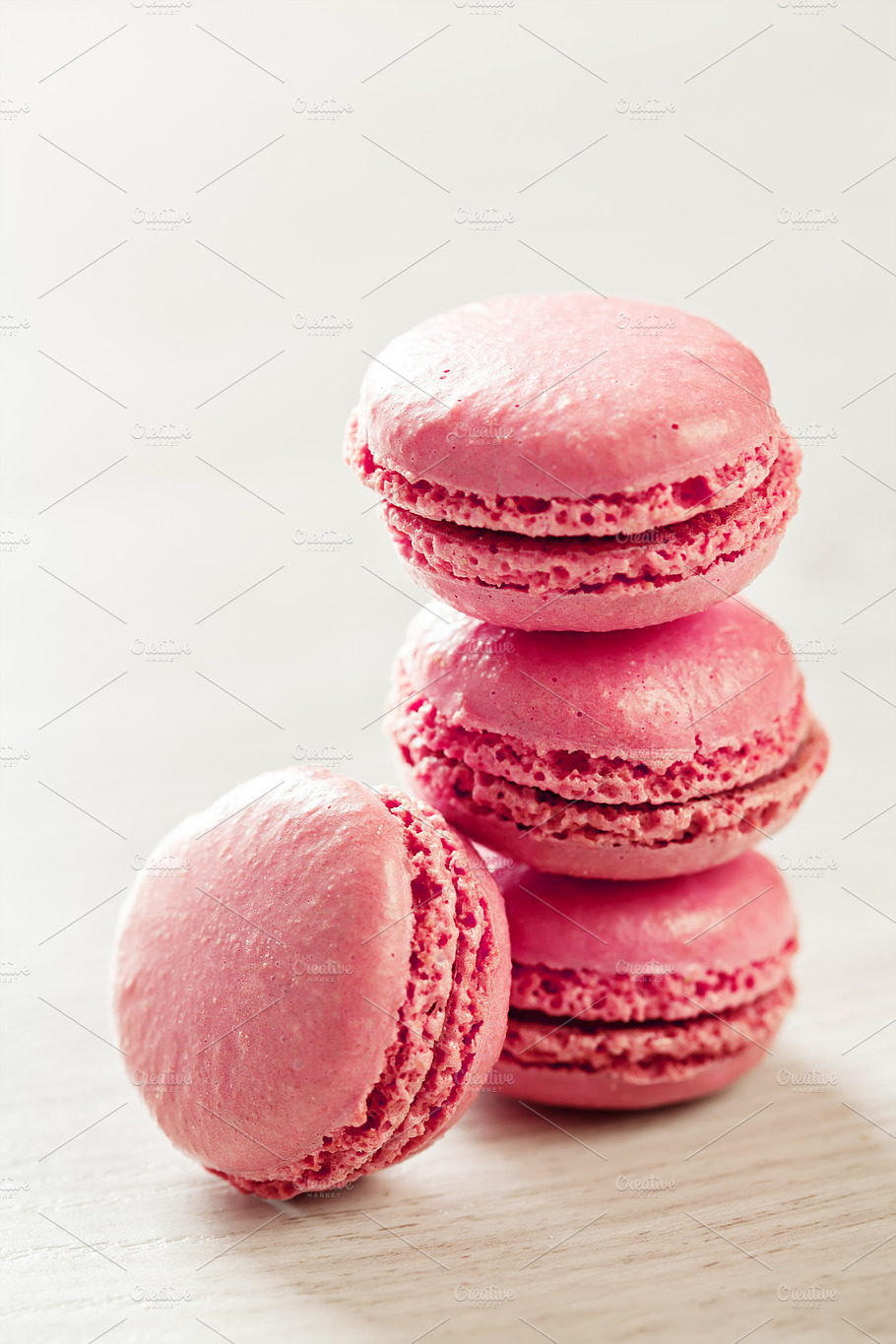 Pink Macaroons French Sweets Stack Containing Background Biscuit And Cake