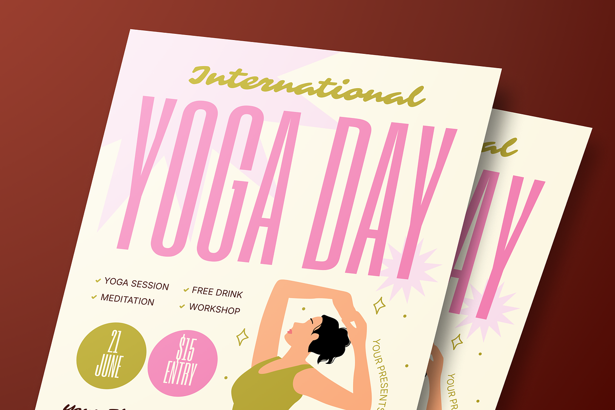 International Yoga Day Flyer Set, a Flyer Template by Annora Studio (Photo 2 of 6)
