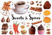 Watercolor Sweets & Spices, a Food Illustration by Katya Zlobina (Thumbnail 1 of 5)