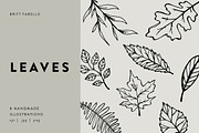 Hand-Illustrated Leaf Vectors, an Illustration by Britt Fabello (Thumbnail 1 of 5)