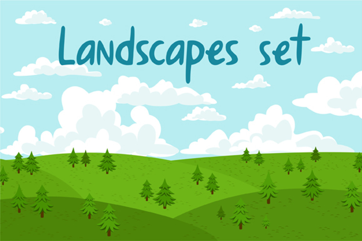 Landscapes Set, an Illustration by Stolenpencil (Photo 1 of 5)