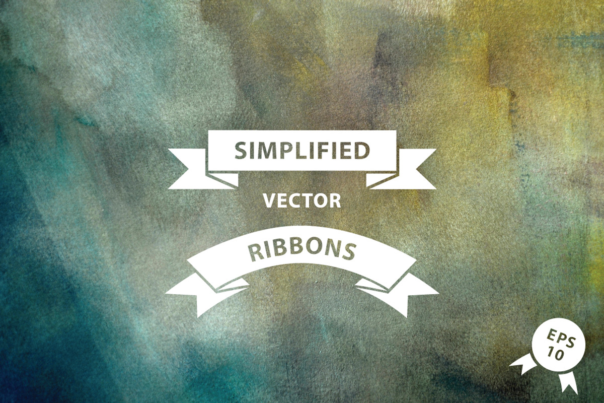 Simple vector ribbons preview 2