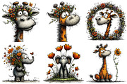 Spring Safari Whimsical Clipart Bund, an Illustration by DreamPrint404 (Thumbnail 3 of 6)
