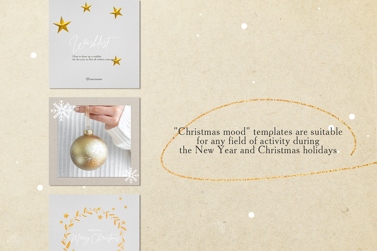 CHRISTMAS MOOD Instagram Templates, a Social Media Template by Olg Store (Photo 3 of 6)