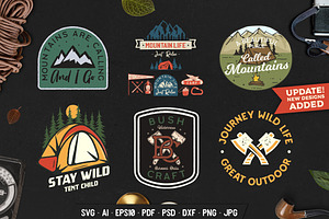 Retro Camp Badges Mega Bundle