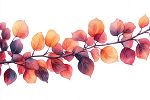 Colorful autumn leaves gracefully ar, a Photo by Tanuart