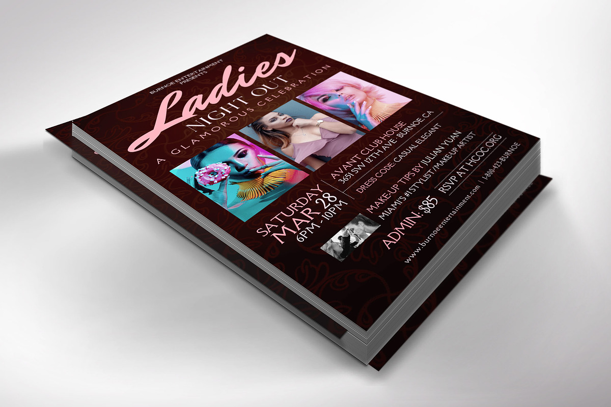 Ladies Night Flyer Canva Template, a Flyer Template by Godserv Designs (Photo 4 of 10)