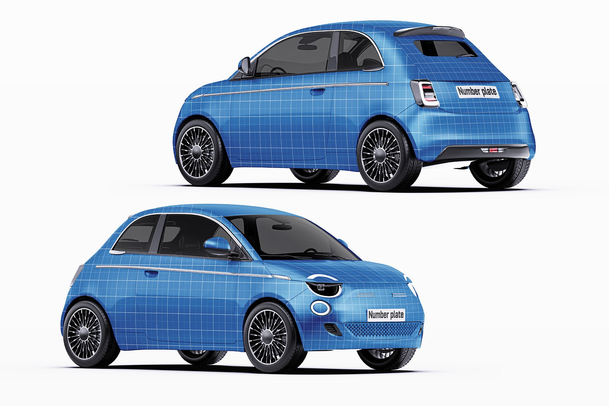 Premium Electric City Car Mockup Set, an Advertising Mockup by Halal Graphic Studio (Photo 11 of 16)