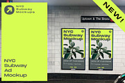 NYC Subway Ad Mockup, an Advertising Mockup by NYC Billboard Mockups (Thumbnail 1 of 2)