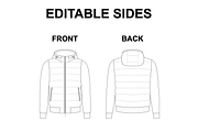 Puffer Zipped Hoodie Vector Mockup, an Apparel Mockup by Infinity Mockups (Thumbnail 2 of 9)